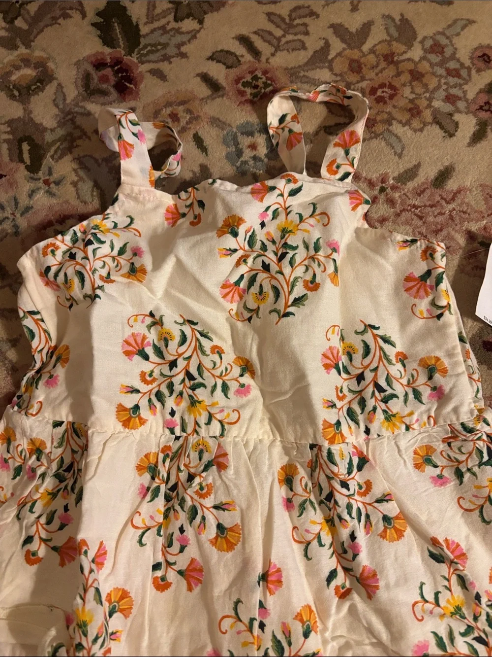 Old Navy Cream Floral Tiered Sundress for Kids